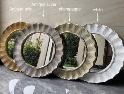 Large Round Wall Mirror - Decorative Home Accent Mirror