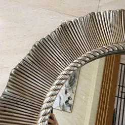 Large Round Wall Mirror - Decorative Home Accent Mirror