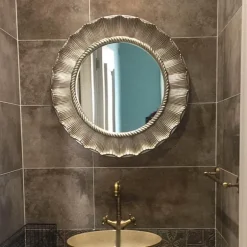 Large Round Wall Mirror - Decorative Home Accent Mirror
