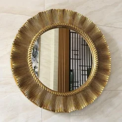 Large Round Wall Mirror - Decorative Home Accent Mirror