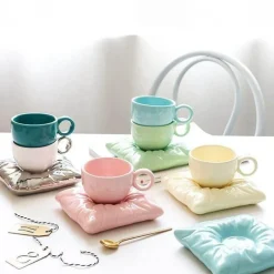 Lazy House Keramik-Kaffeetassen-Set – Stilvolles Trinkgeschirr für Zuhause