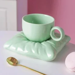 Lazy House Keramik-Kaffeetassen-Set – Stilvolles Trinkgeschirr für Zuhause