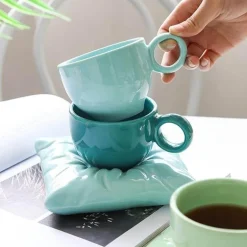 Lazy House Keramik-Kaffeetassen-Set – Stilvolles Trinkgeschirr für Zuhause