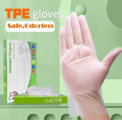 Lebensmittelqualität TPE Einweghandschuhe 100er-Pack rutschfeste Reinigung Küche verwenden