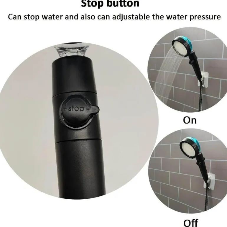 LED Color Changing Shower Head - Multi-Temperature Shower Fixture