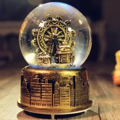 LED Crystal Ball Music Box - Glowing Night Light Decor