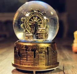 LED Crystal Ball Music Box - Glowing Night Light Decor