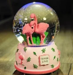 LED Crystal Ball Music Box - Glowing Night Light Decor