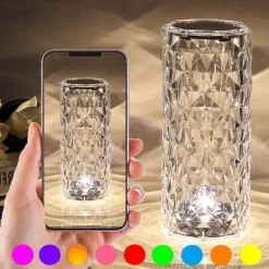 LED Crystal Night Light - Elegant Atmosphere Lamp