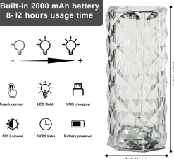 LED Crystal Night Light - Elegant Atmosphere Lamp