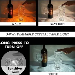 LED Crystal Night Light - Elegant Atmosphere Lamp