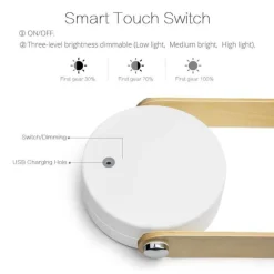 LED Desk Lamp - Foldable Touch Control Adjustable Reading Light