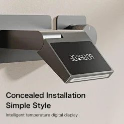 LED Digital Faucet - Smart Black Brass Design