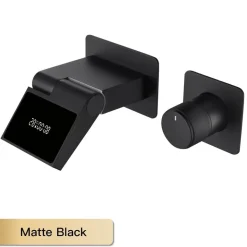 LED Digital Faucet - Smart Black Brass Design