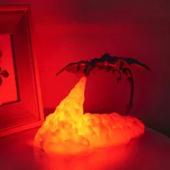 LED Dragon Night Lamp - 3D Printed Decorative Fire Light