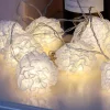 LED Makramee Lichterkette - Dekorative Kugel Lichterkette für Zuhause