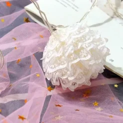 LED Makramee Lichterkette - Dekorative Kugel Lichterkette für Zuhause