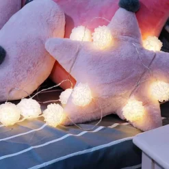 LED Makramee Lichterkette - Dekorative Kugel Lichterkette für Zuhause