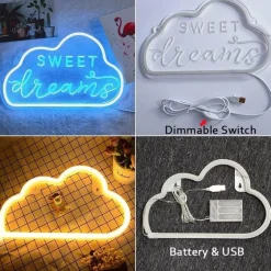 LED Neon Sign - Sweet Dreams Bedroom Wall Decor