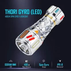 LED Outdoor Taschenlampe - Futuristische Gyro-Taschenlampe