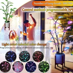 LED Plant Night Light - Decorative Houseplant Lamp