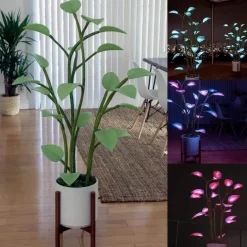 LED Plant Night Light - Decorative Houseplant Lamp
