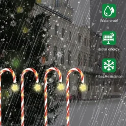 LED Solar Zuckerstangenlampe - Weihnachtsdeko für draußen