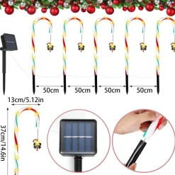 LED Solar Zuckerstangenlampe - Weihnachtsdeko für draußen