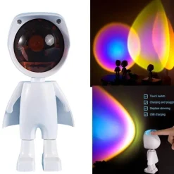 LED Sunset Robot Lamp - Atmospheric Mood Lighting for Home Decor