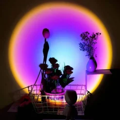 LED Sunset Robot Lamp - Atmospheric Mood Lighting for Home Decor