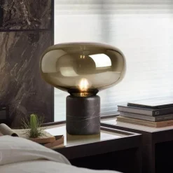 LED Table Lamp - Postmodern Marble Glass Design
