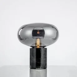 LED Table Lamp - Postmodern Marble Glass Design