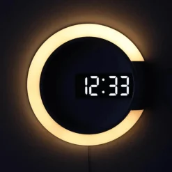 LED Wall Clock - Stylish Ring Lamp Design