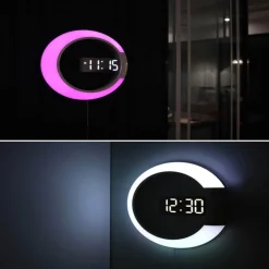 LED Wall Clock - Stylish Ring Lamp Design
