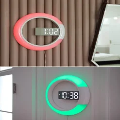 LED Wall Clock - Stylish Ring Lamp Design