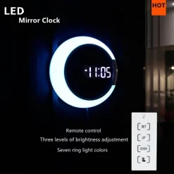 LED Wall Clock - Stylish Ring Lamp Design