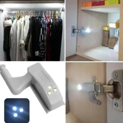 LED Wardrobe Sensor Hinge Lamp - 10 Pack