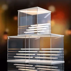 LED-Acryl-Displaybox - Beleuchteter Schaukasten-Organizer