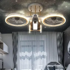 LED-Deckenventilatorlampe – Moderne futuristische Beleuchtung