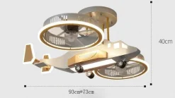 LED-Deckenventilatorlampe – Moderne futuristische Beleuchtung