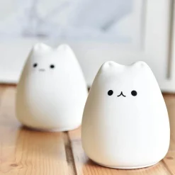 LED-Katzen-Nachtlampe – Buntes Silikonlicht mit Berührungssensor