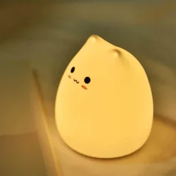 LED-Katzen-Nachtlampe – Buntes Silikonlicht mit Berührungssensor