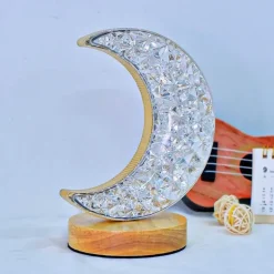 LED-Kristall-Stern-Mond-Nachtlicht - Dekorative Tischlampe für Kinder