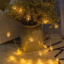 LED-Lichterkette mit Pentagramm – bezaubernde Lichterkette für Partys zur Heimdekoration