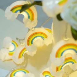 LED-Lichterketten in Regenbogenfarben – Bunte Party-Dekobeleuchtung