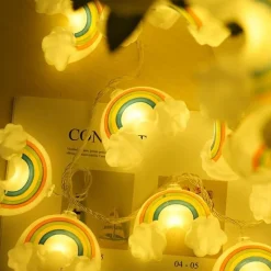 LED-Lichterketten in Regenbogenfarben – Bunte Party-Dekobeleuchtung