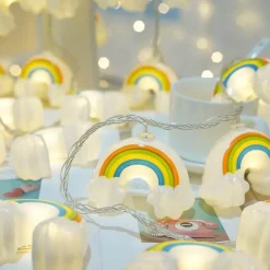 LED-Lichterketten in Regenbogenfarben – Bunte Party-Dekobeleuchtung