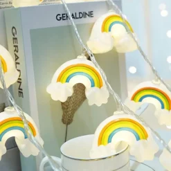 LED-Lichterketten in Regenbogenfarben – Bunte Party-Dekobeleuchtung