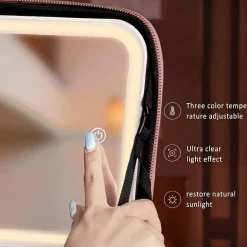LED-Make-up-Tasche mit Spiegel – Reise-Kosmetik-Organizer
