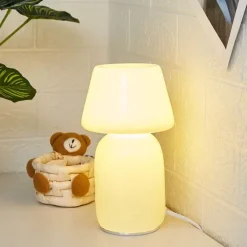 LED-Nachtlampe in Form eines geneigten Pilzes – dekoratives Akzentlicht